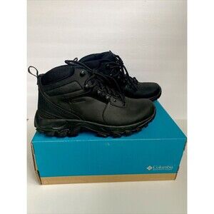 Columbia Men Newton Ridge Plus II Waterproof Hiking Trail Boots Black Leather 10
